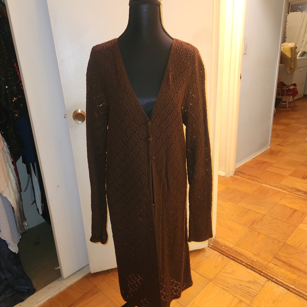 Jones New York Chocolate Knit Cardigan